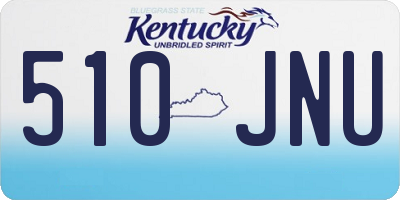 KY license plate 510JNU