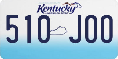 KY license plate 510JOO