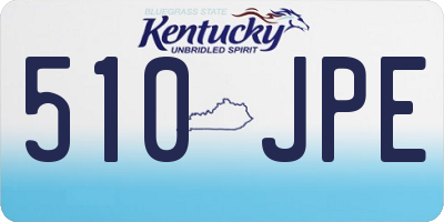 KY license plate 510JPE