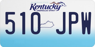 KY license plate 510JPW