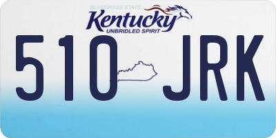 KY license plate 510JRK