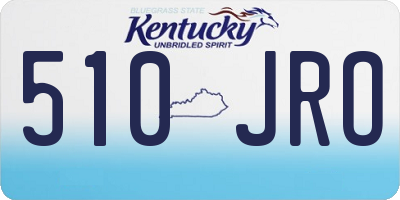 KY license plate 510JRO