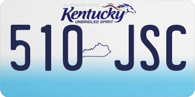 KY license plate 510JSC