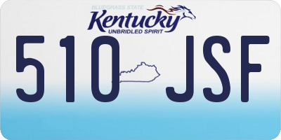 KY license plate 510JSF