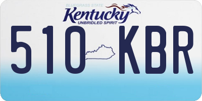 KY license plate 510KBR