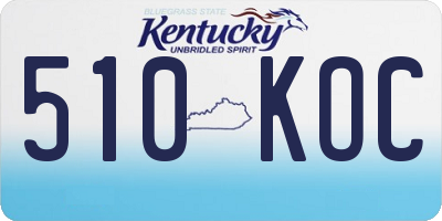 KY license plate 510KOC