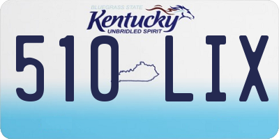 KY license plate 510LIX