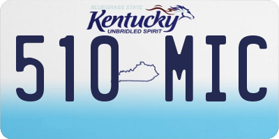 KY license plate 510MIC