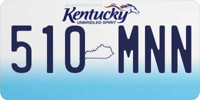 KY license plate 510MNN