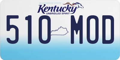 KY license plate 510MOD