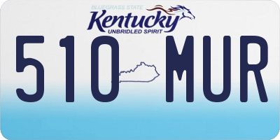 KY license plate 510MUR