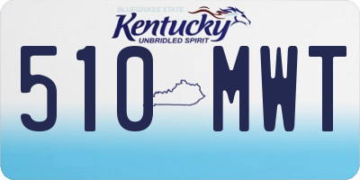 KY license plate 510MWT