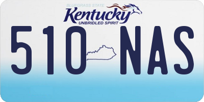 KY license plate 510NAS