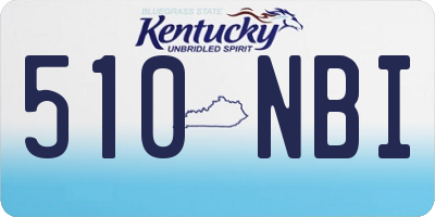KY license plate 510NBI