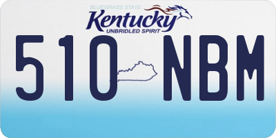 KY license plate 510NBM