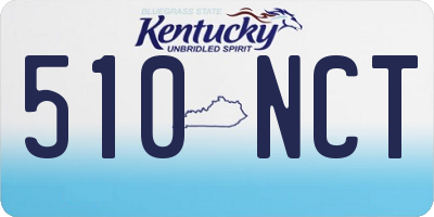 KY license plate 510NCT