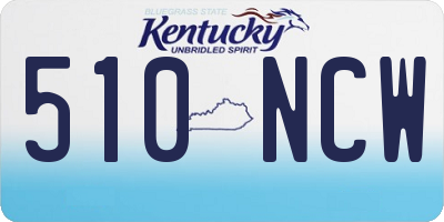 KY license plate 510NCW