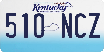 KY license plate 510NCZ