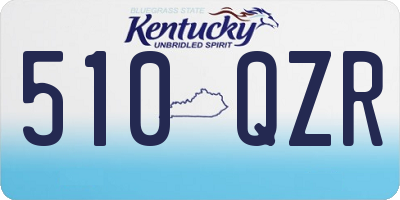 KY license plate 510QZR