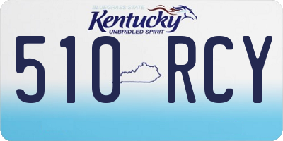 KY license plate 510RCY