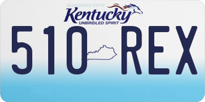 KY license plate 510REX