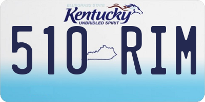 KY license plate 510RIM
