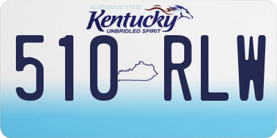 KY license plate 510RLW