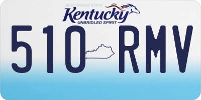 KY license plate 510RMV