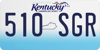 KY license plate 510SGR