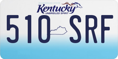 KY license plate 510SRF