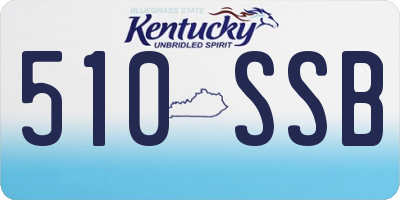 KY license plate 510SSB