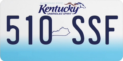 KY license plate 510SSF