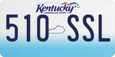 KY license plate 510SSL
