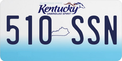 KY license plate 510SSN