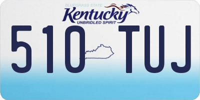 KY license plate 510TUJ