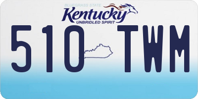 KY license plate 510TWM