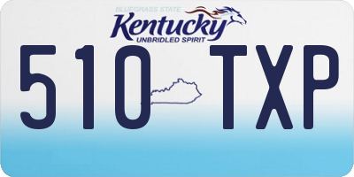 KY license plate 510TXP