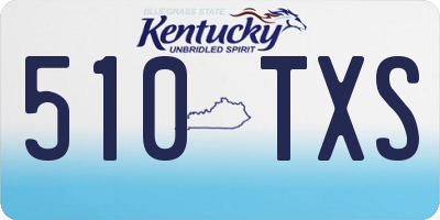 KY license plate 510TXS