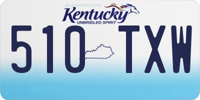KY license plate 510TXW