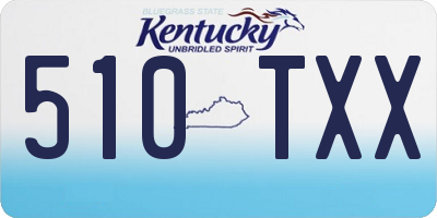 KY license plate 510TXX