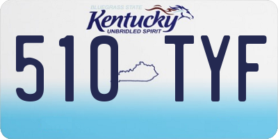 KY license plate 510TYF