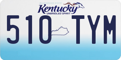 KY license plate 510TYM