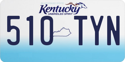 KY license plate 510TYN