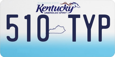 KY license plate 510TYP