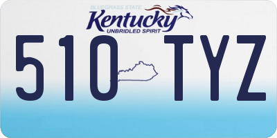 KY license plate 510TYZ