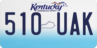 KY license plate 510UAK