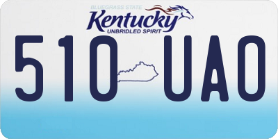 KY license plate 510UAO
