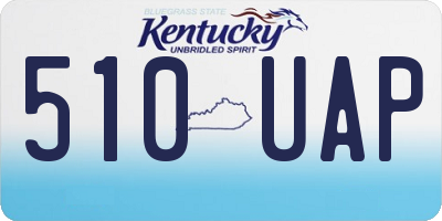 KY license plate 510UAP