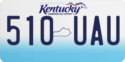 KY license plate 510UAU