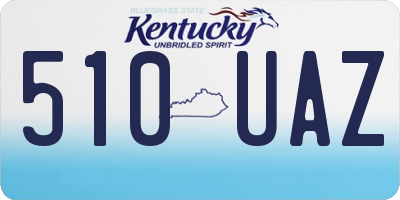 KY license plate 510UAZ
